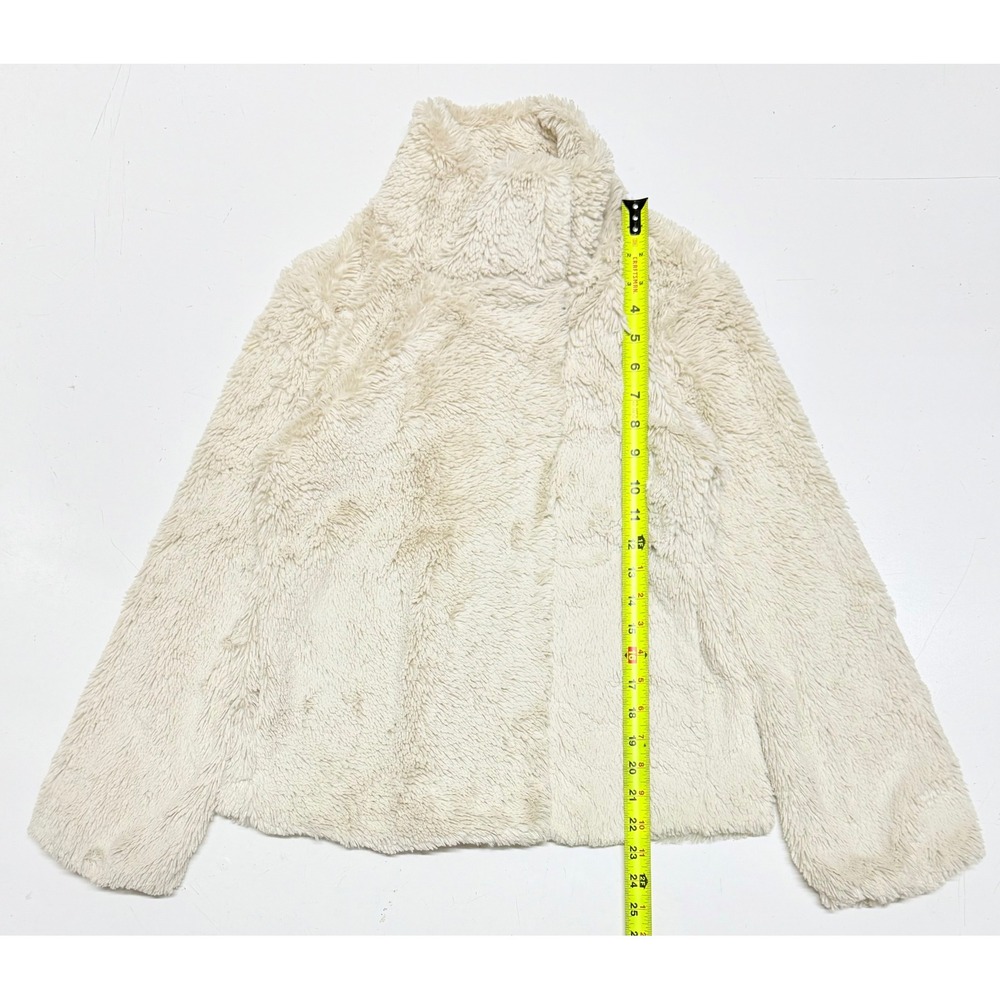 Patagonia Pelage Fleece Jacket Womens XS Cream Off White Full Zip Funnel Neck